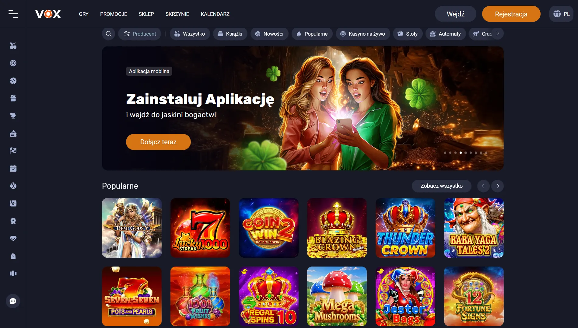 Vox Casino aplikacja — interfejs i funkcje na telefonie