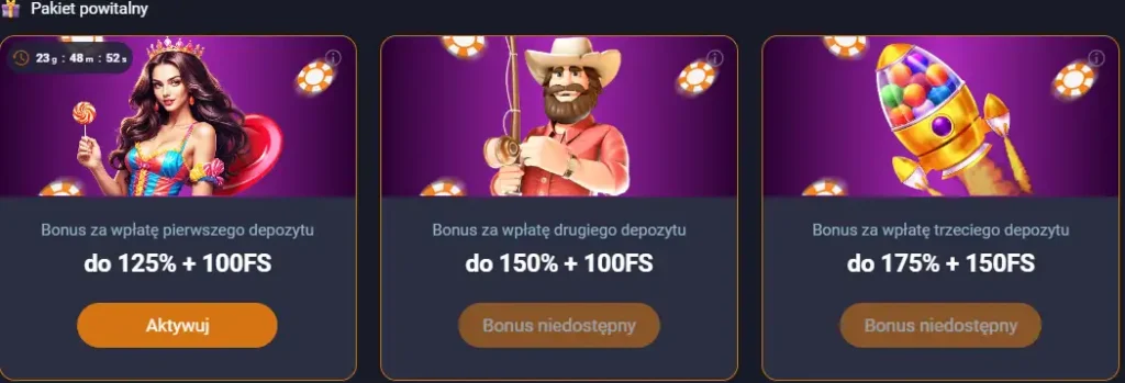 casino vox Pakiet powitalny